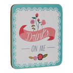 Assorted Cork Coaster Set of 4 with Floral Design