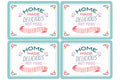 Assorted Cork Placemat Set of 4 with Floral Design