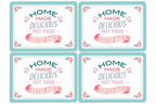 Assorted Cork Placemat Set of 4 with Floral Design
