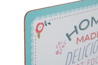 Assorted Cork Placemat Set of 4 with Floral Design