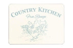 Set of Four Blue Hen Design Cork Placemats