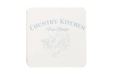 Set of Four Blue Hen Design Cork Placemats
