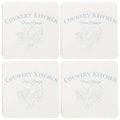Set of Four Blue Hen Design Cork Placemats