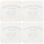 Set of Four Blue Hen Design Cork Placemats