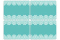 Set of Four Blue Floral Cork Placemats