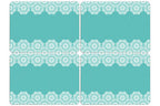 Set of Four Blue Floral Cork Placemats