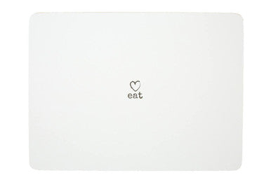 Set of Four Love Heart Eat Placemats
