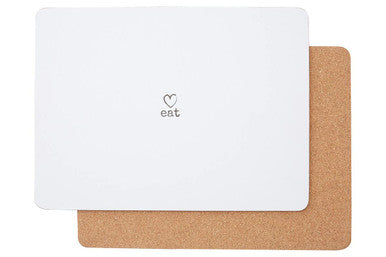 Set of Four Love Heart Eat Placemats
