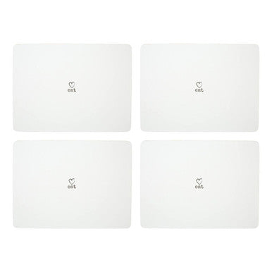 Set of Four Love Heart Eat Placemats