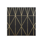 Set of 4 Black and Gold Prism Faux Leather Coasters