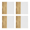 Set of 4 Square White and Gold Coasters