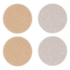 Set of 4 Reversible Gold and Silver Glitter Coasters