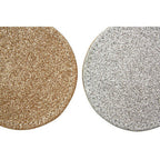 Set of 4 Reversible Gold and Silver Glitter Coasters