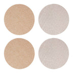 Set of 4 Reversible Gold and Silver Glitter Placemats