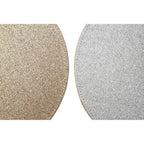 Set of 4 Reversible Gold and Silver Glitter Placemats
