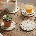 Set of 4 Monochrome Eclectic Cork Coasters