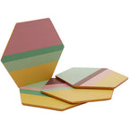 Set of 4 Miami Striped Gold Foil Coasters