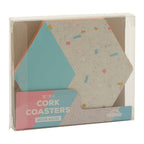 Set of 4 Hexagonal Cork Coasters