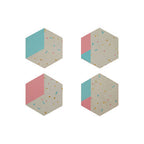 Set of 4 Hexagonal Cork Coasters