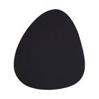 Set of 4 Pebble Black Faux Leather Coasters