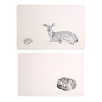Set of Two Mini Forest Placemats and Coasters
