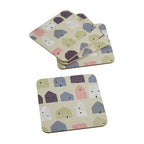 4 Piece Square Wild Cottage Coasters