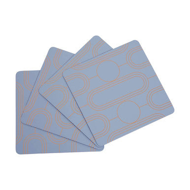 Set of 4 Blue Coasters