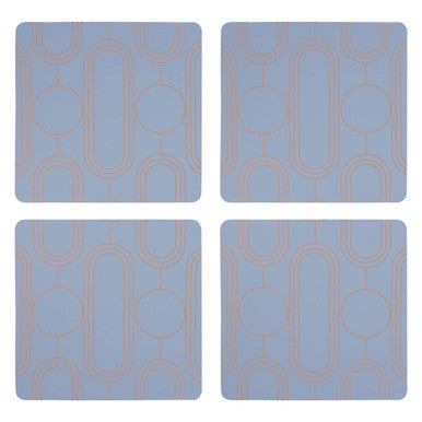Set of 4 Blue Coasters
