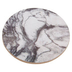 6 Piece Marble Effect Assorted Cork Coasters