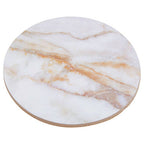 6 Piece Marble Effect Assorted Cork Coasters