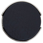 Set of 4 Black Leather-Effect Coasters with Holder