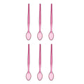 Set of Six Pink Plastic Sundae Spoons