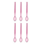 Set of Six Pink Plastic Sundae Spoons