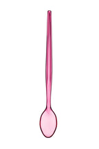 Set of Six Pink Plastic Sundae Spoons