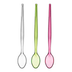 Set of Six Pink Plastic Sundae Spoons