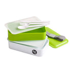 Green and White Stackable Lunch Box