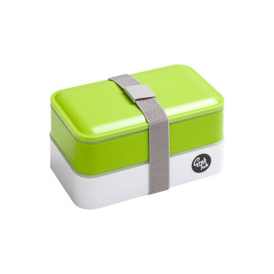 Green and White Stackable Lunch Box