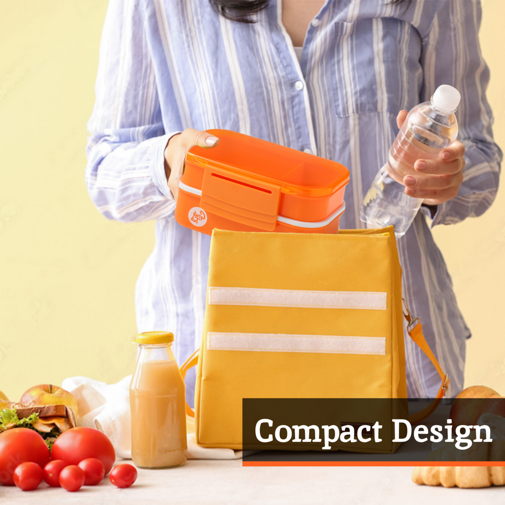 Orange 2 Tier Lunch Box