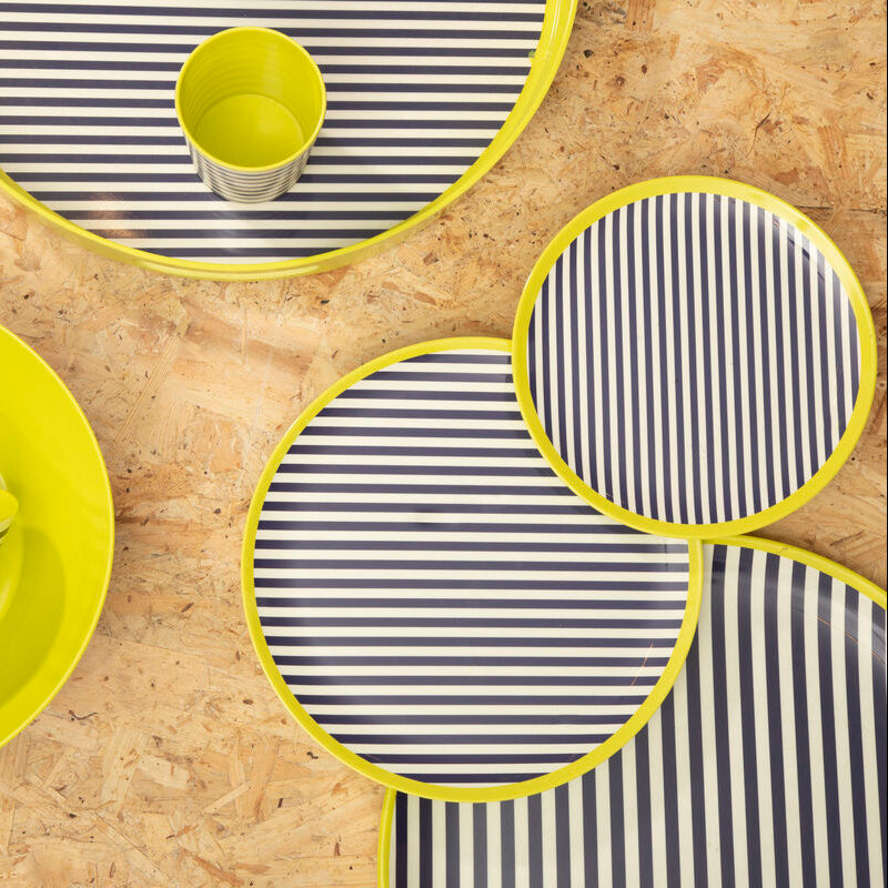 Stripe Tray with Handles