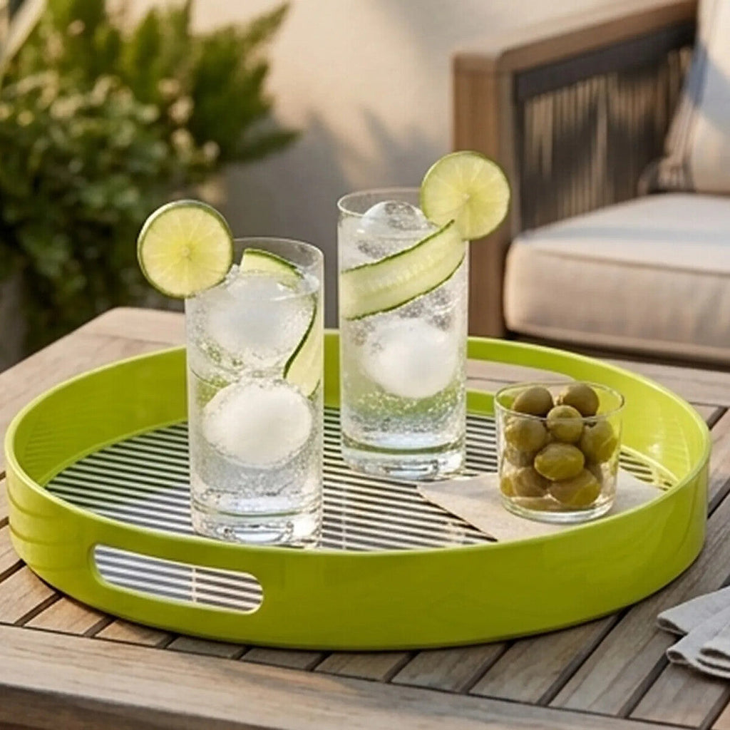 Stripe Tray with Handles