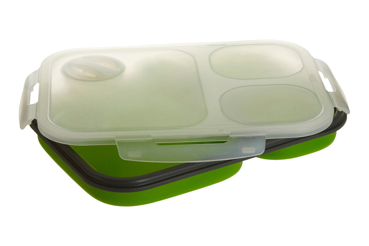 Green Collapsible Lunch Box with Spork