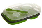 Green Collapsible Lunch Box with Spork