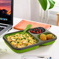Green Collapsible Lunch Box with Spork