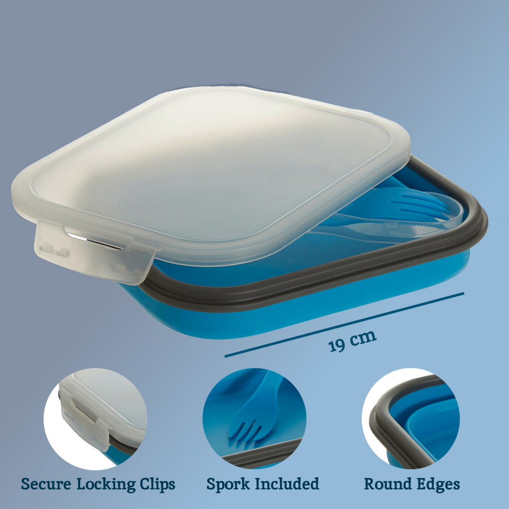 Blue Collapsible Lunch Box