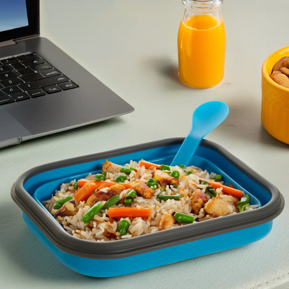 Blue Collapsible Lunch Box