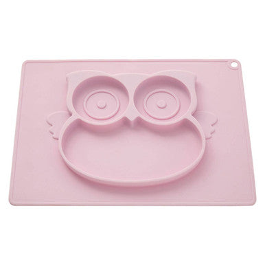Pastel Pink Owl Food Plate