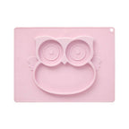 Pastel Pink Owl Food Plate