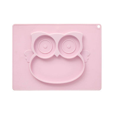 Pastel Pink Owl Food Plate