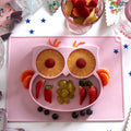 Pastel Pink Owl Food Plate