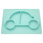 Silicone Divided Food Plate in Car Shape